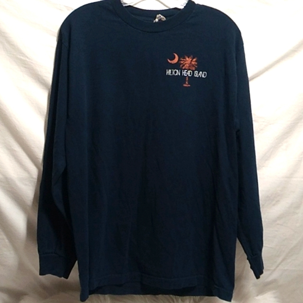 SALE! Hilton Head Island Long Sleeve Tee Sz.M Made In Mexico (X-56)